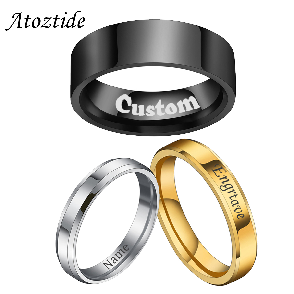 Wedding Zone - Atoztide 4/6/8 مللي متر شخصية نقش