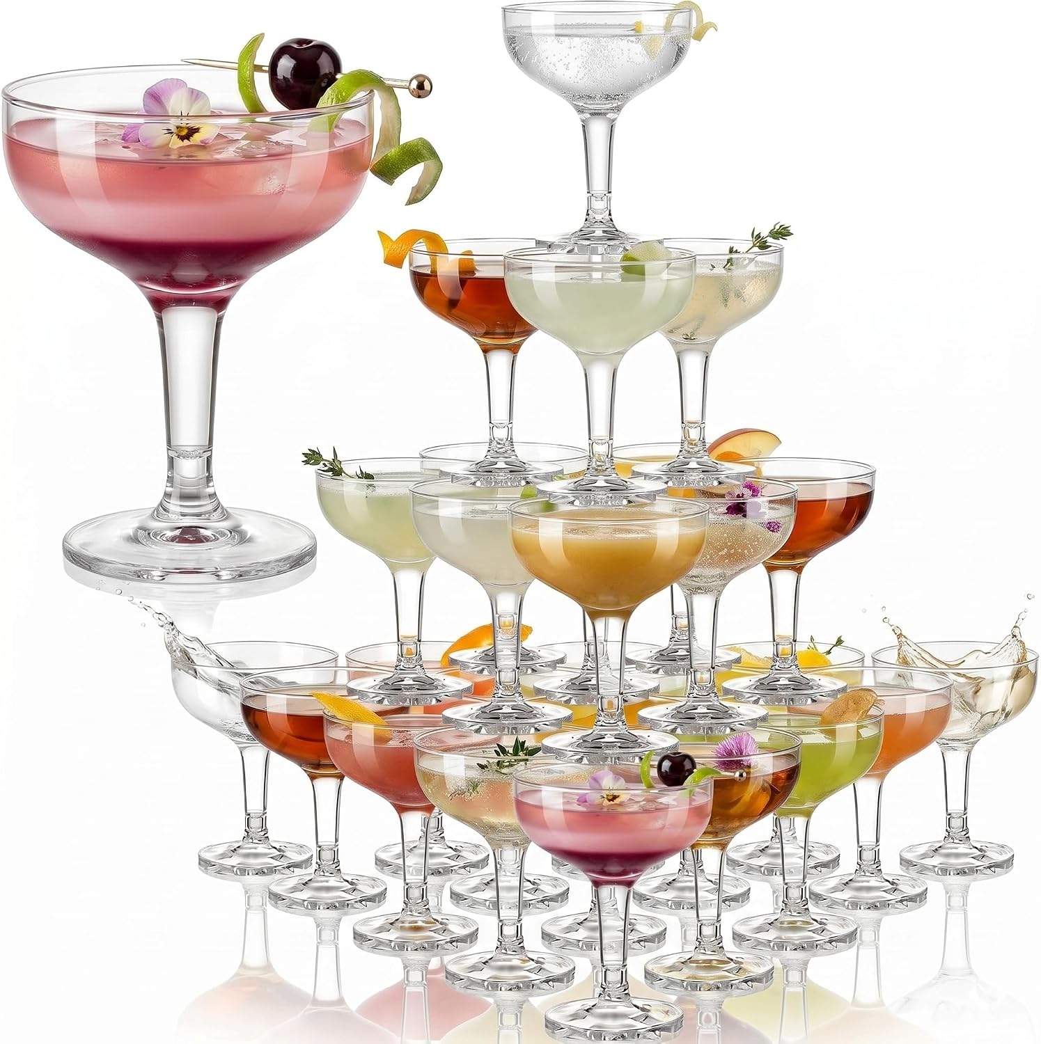 برج شمبانيا من 4-6 طبقات، أكوا - مراجعة Champagne Tower Set وسعره