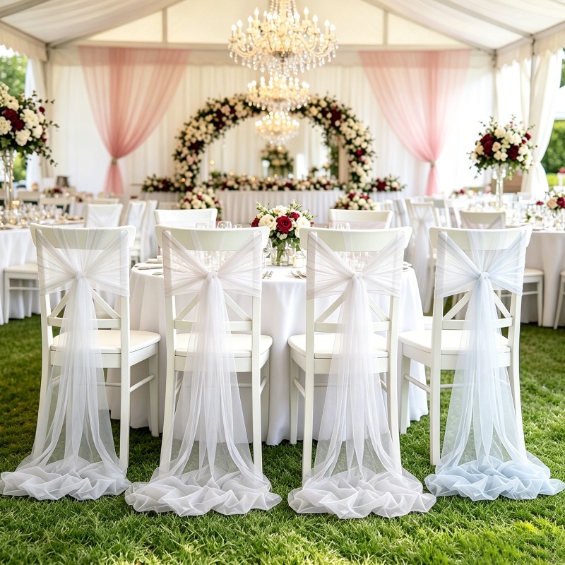 قماش تول سويسري رومانسي لتزيين - مراجعة Wedding Ceremony Supply وسعره