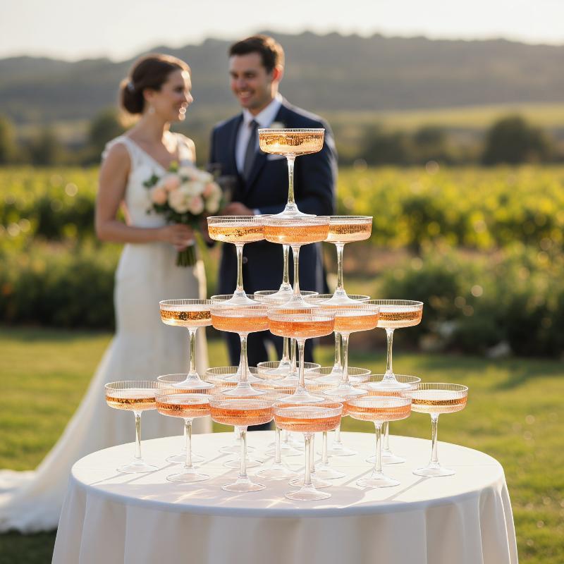 10 قطع من أكواب المارتيني البل - مراجعة Champagne Tower Set وسعره