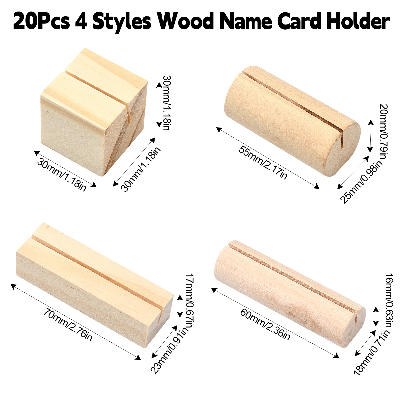 20 قطعة 4 أنماط خشبية مكان حام - مراجعة Place Card Holder وسعره